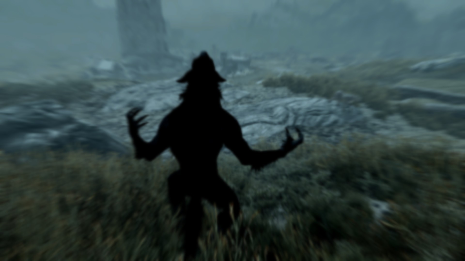 Werewolf transformation scene